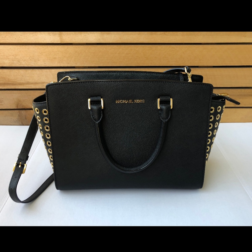Michael Kors Large Selma Grommet TZ Satchel